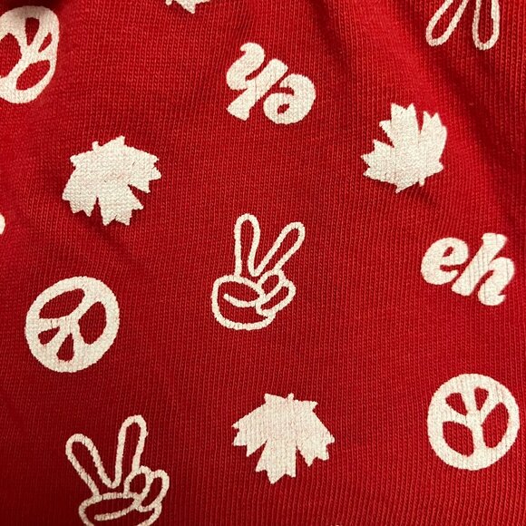 Joe Fresh Baby Shorts 18-24M Red Maple Leaf Print | Canada Day Cotton Pull-On - Picture 14 of 14